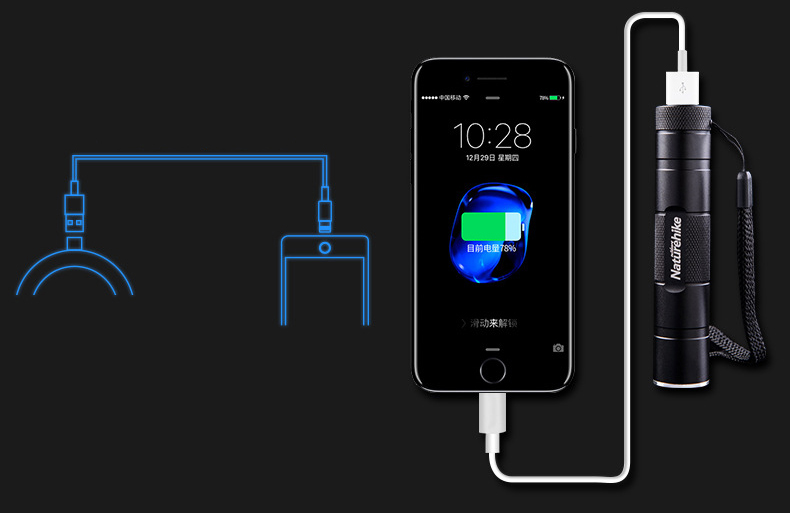 Đèn pin Led siêu sáng kiêm sạc dự phòng NatureHike NH17S071-T-2