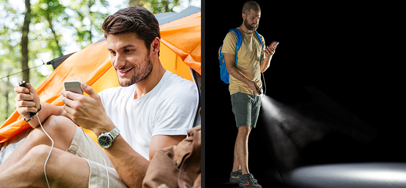 đèn pin led siêu sáng Đèn pin Led siêu sáng kiêm sạc dự phòng NatureHike NH17S071-T-6