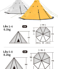 leu cam trai chong mua naturehike NH17T200-M-10