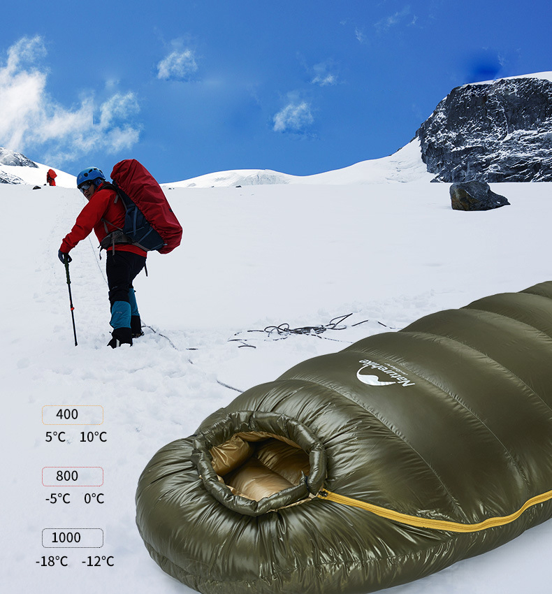 túi ngủ naturehike lông vũ NH15D800-K-10