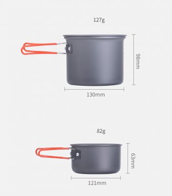 Bộ nồi dã ngoại, du lịch 4 chiếc naturehike NH15T401-G-5
