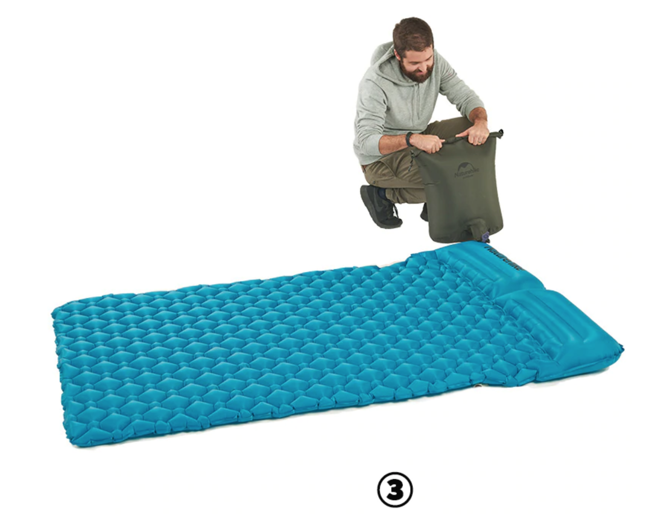 đệm bơm hơi 2-3 người naturehike NH17Q020-D-8 đệm bơm hơi 2-3 người naturehike NH17Q020-D-8