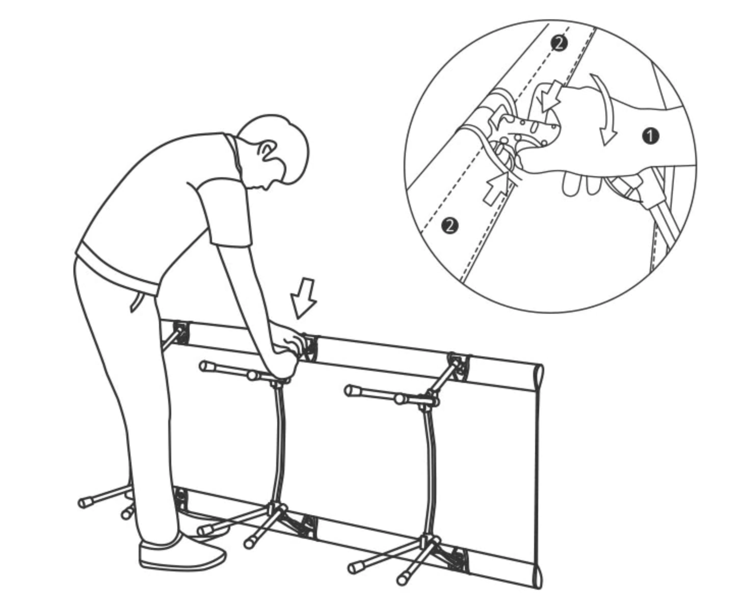 giường gấp du lịch NatureHike NH17X008-C-6 giường gấp du lịch NatureHike NH17X008-C-6