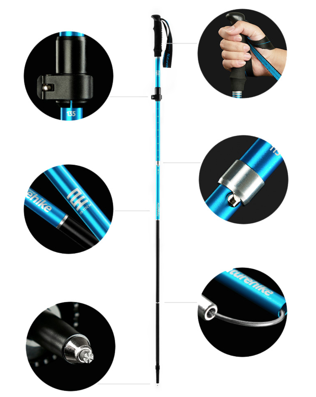 Gậy leo núi Naturehike NH17D009-Z-8 Gậy leo núi Naturehike NH17D009-Z-8