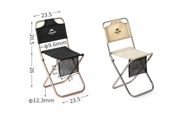 ghế xếp inox có tựa lưng NatureHike NH18M001-Z-9