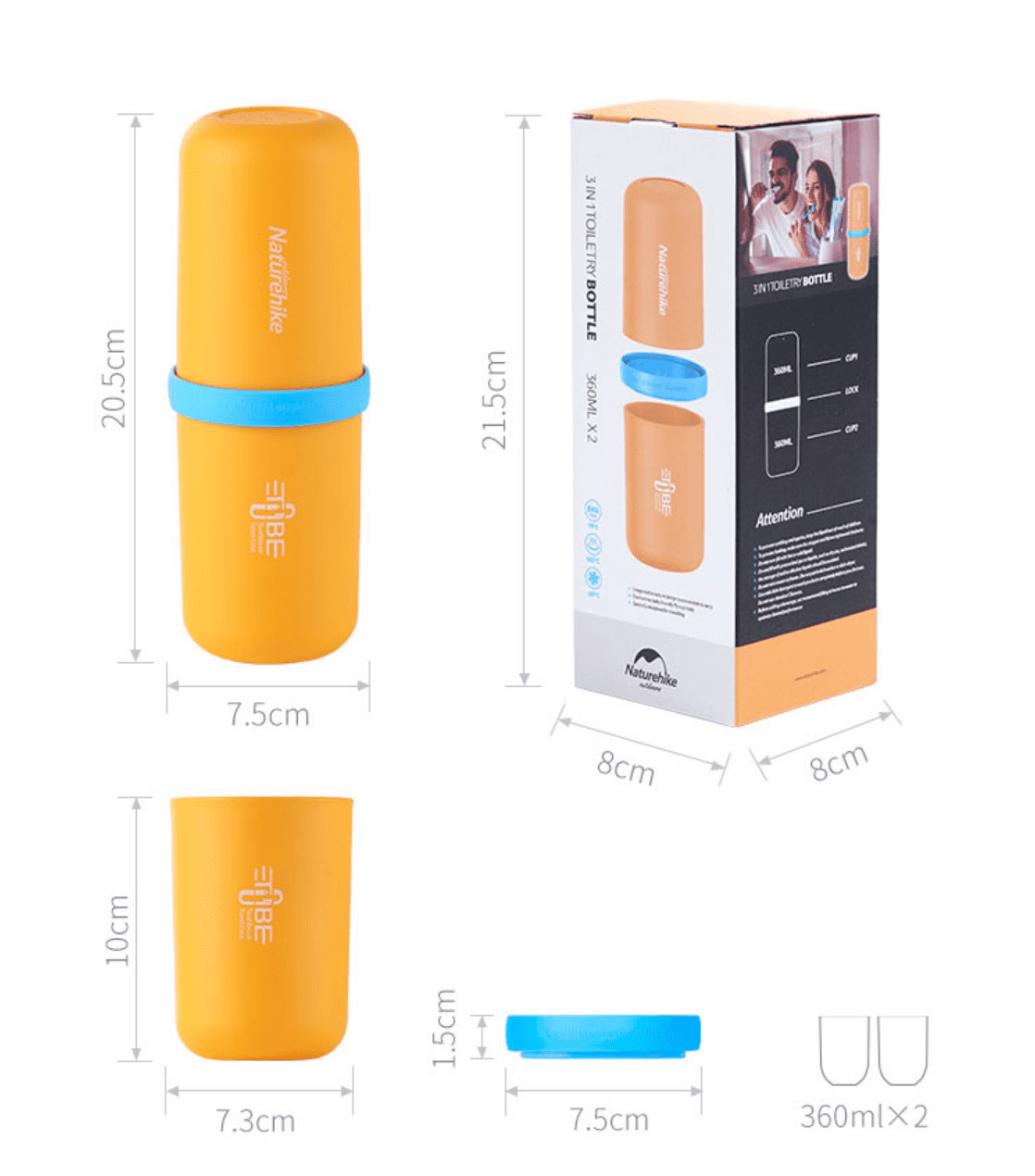 hộp đựng bàn chải đánh răng naturehike NH17X020-B-4