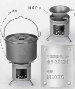 Bếp củi Titanium Naturehike NH20RJ005 mini